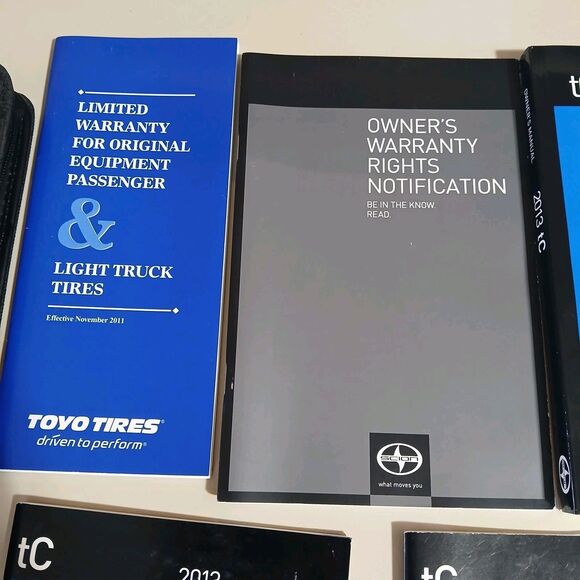2013 Scion tC Owners Manual Set User Guide Book w/ Case OEM Factory Original - Picture 3 of 7